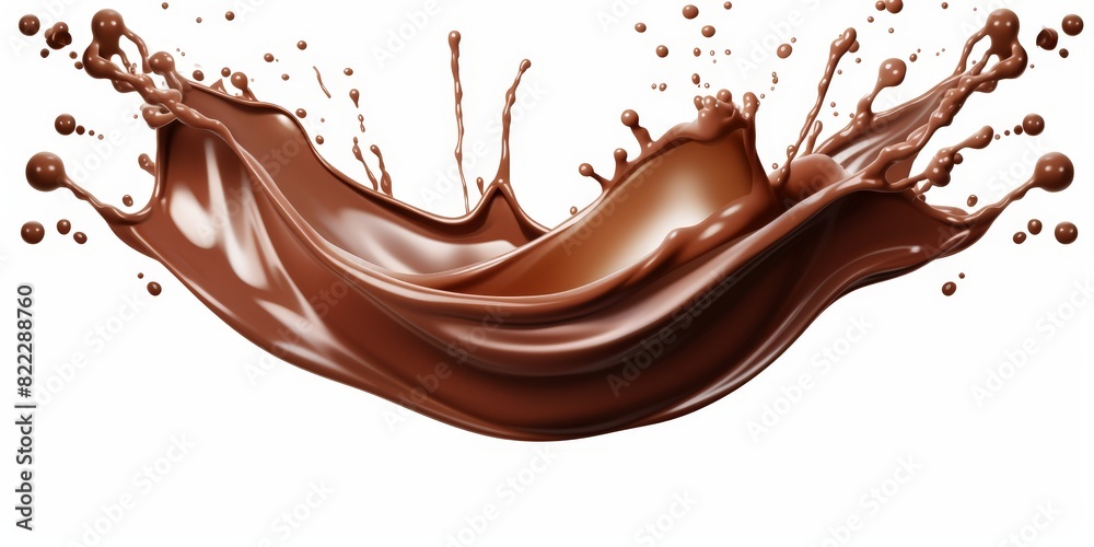 chocolate splash on white background, liquid drink splash chocolate splash on white background, liquid drink splash