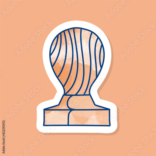 Coffee tamper color sticker