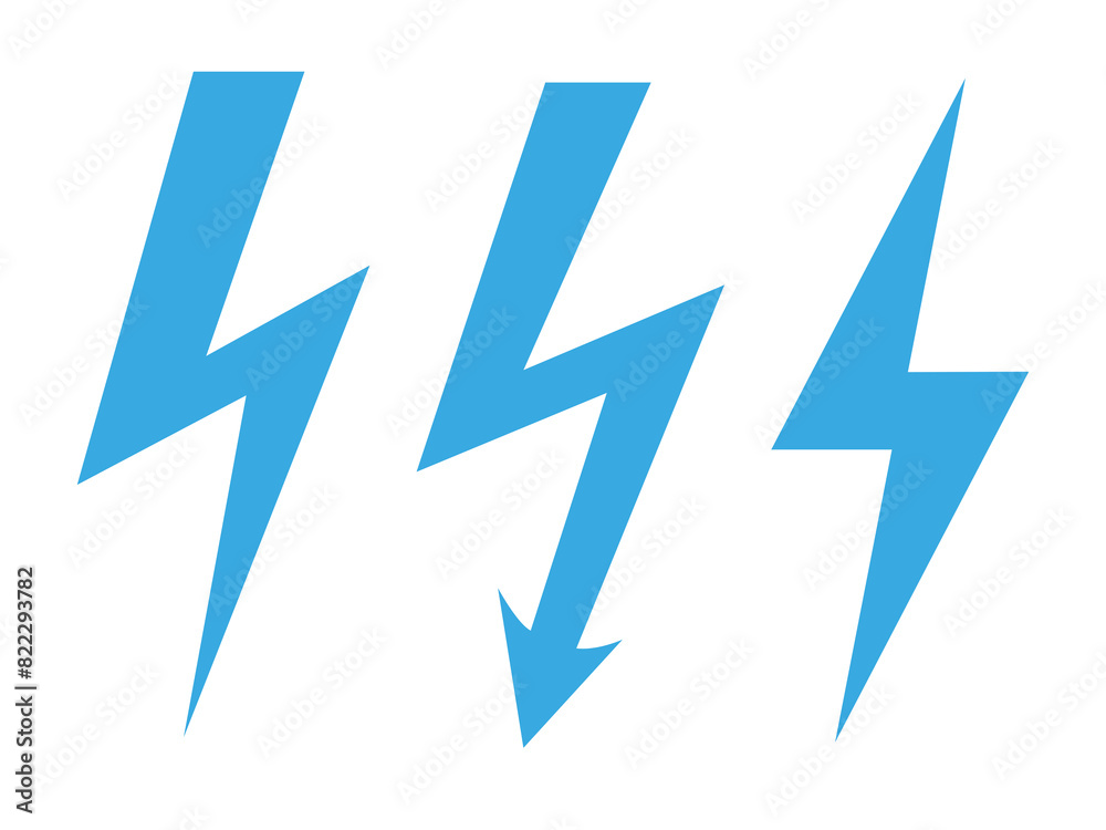 lighting bolt icon on white 