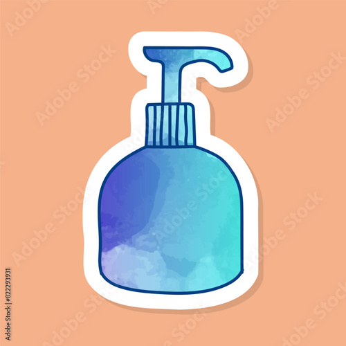 Antiseptic disinfectant bottle color sticker