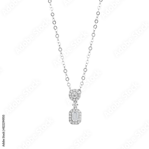 silver necklace with a pendant