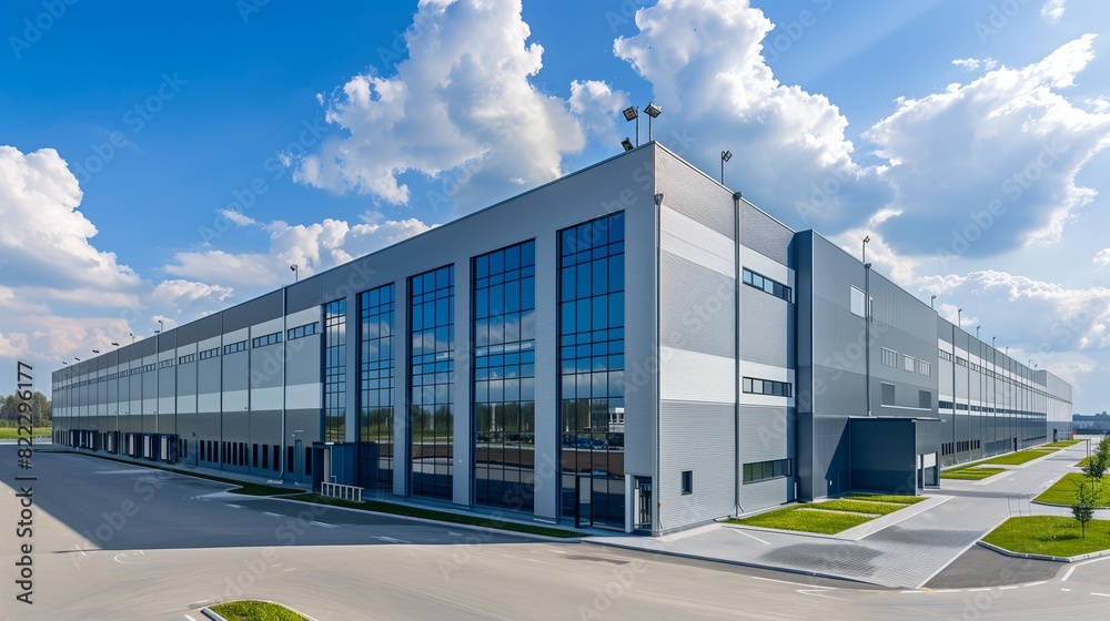 modern building of a warehouse and logistics center