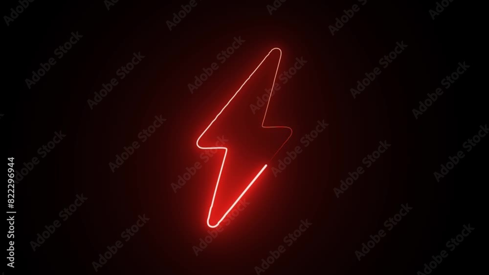 Neon lightning bolt. Computer generated 3d render, The appearance neon symbol bolt Neon lightning bolt. Computer generated 3d render, The appearance neon symbol bolt