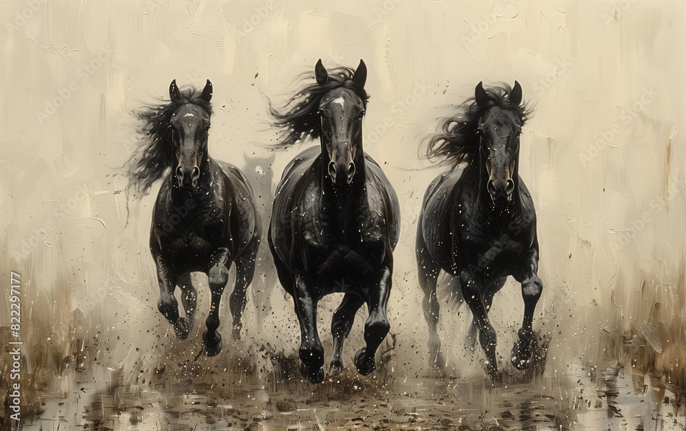horses in the field horses in the field