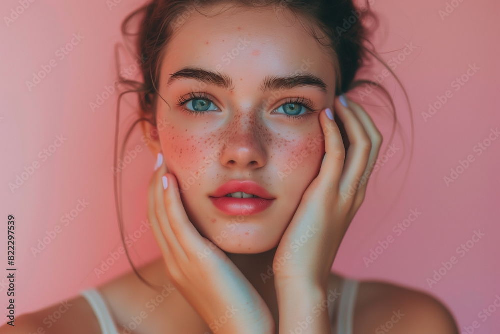 Portrait of a woman with fresh skin. To promote facial creams. Portrait of a woman with fresh skin. To promote facial creams.