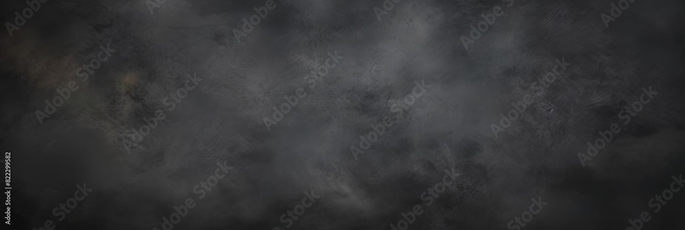 Dark grey blackboard background, dark grey texture, empty wall, dark grey concrete textured grunge abstract background , banner