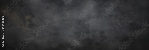 Dark grey blackboard background  dark grey texture  empty wall  dark grey concrete textured grunge abstract background   banner