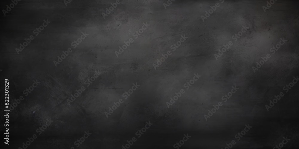 Dark grey blackboard background, dark grey texture, empty wall, dark grey concrete textured grunge abstract background , banner