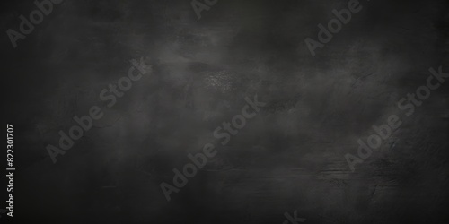 Dark grey blackboard background, dark grey texture, empty wall, dark grey concrete textured grunge abstract background , banner