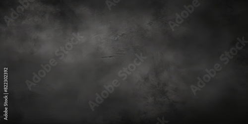 Dark grey blackboard background, dark grey texture, empty wall, dark grey concrete textured grunge abstract background , banner