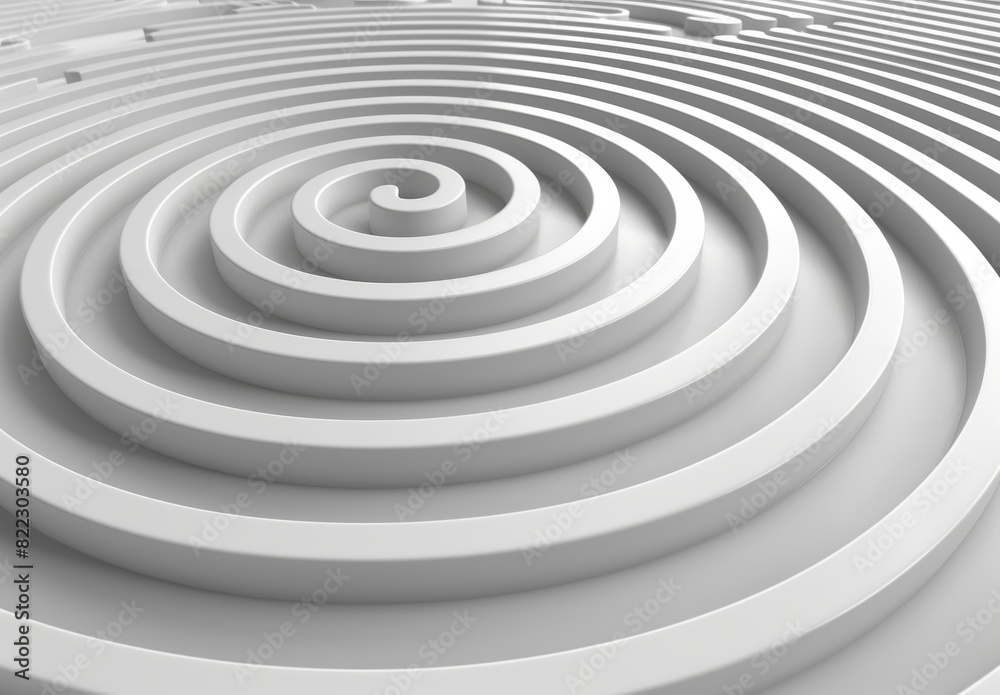 Fototapeta premium Craft a 3D depiction of a maze, white in hue.