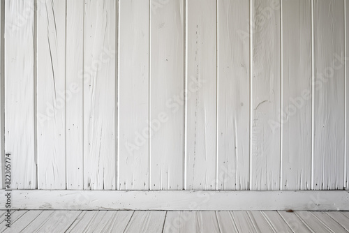 White painted panel wall with nails