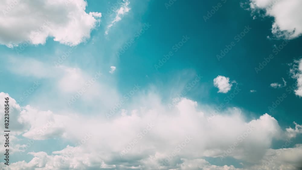 Cloudy Sky With Fluffy Clouds. Natural Background. 4K, Time Lapse, Timelapse, Time-lapse. Cloudy Sky With Fluffy Clouds. Natural Background. 4K, Time Lapse, Timelapse, Time-lapse.
