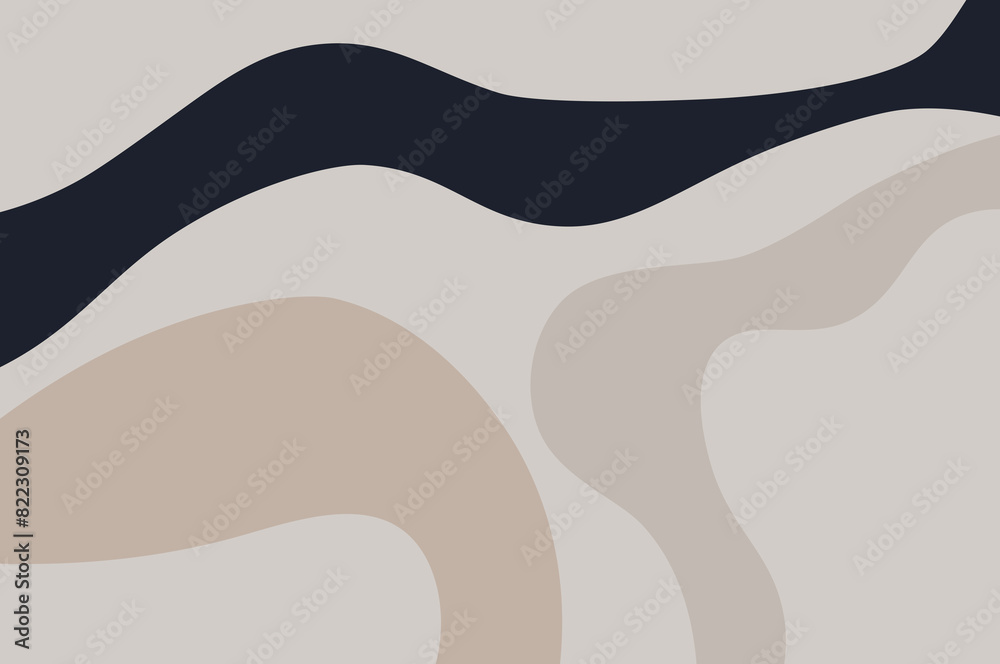 Soft and simple beige and dark blue irregular abstract wavy color blocks Soft and simple beige and dark blue irregular abstract wavy color blocks