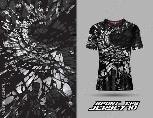 Tshirt sports grunge texture background for soccer jersey, downhill, cycling, football, gaming.