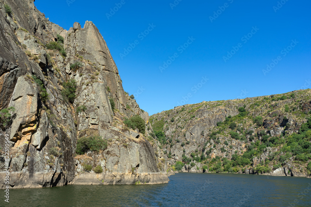 Arribes del Duero (Douro gorges) cliffs since touristic ship.