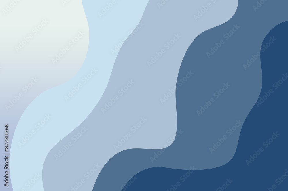 Soft and simple blue irregular abstract wavy color blocks Soft and simple blue irregular abstract wavy color blocks