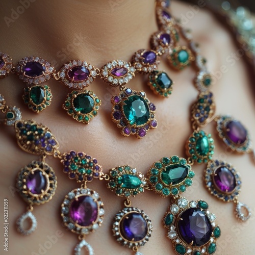 Rich jewel tones like emerald, sapphire, and amethyst, lined up for a regal look