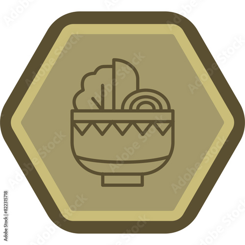 Dietary Food Line Polygon Icon