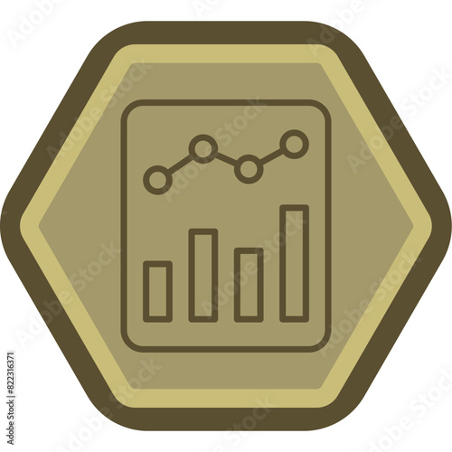 Predictive Analytics Line Polygon Icon