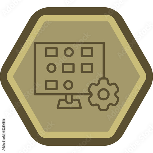 Pattern System Line Polygon Icon