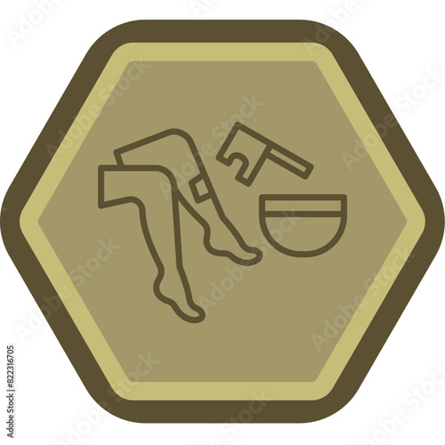 Waxing Line Polygon Icon
