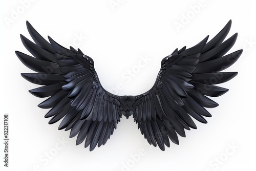 A black wing, an eps10 racing emblem