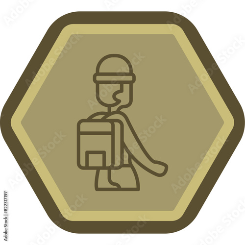 Tourist Line Polygon Icon