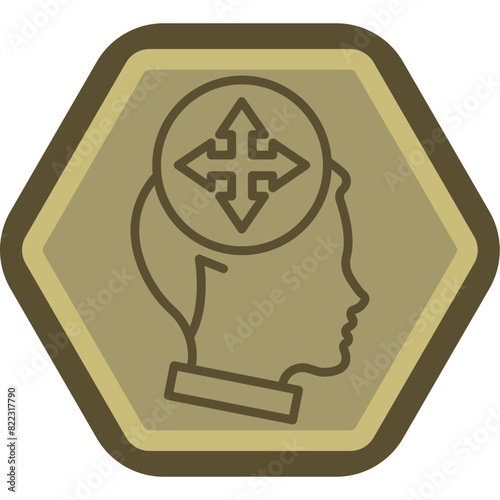 Decision Line Polygon Icon