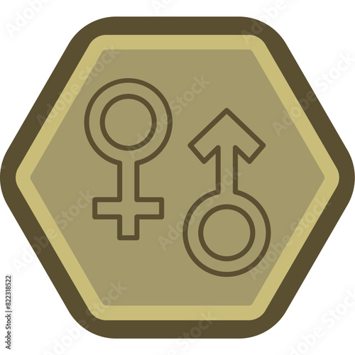 Gender Line Polygon Icon