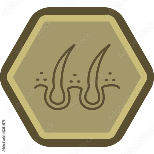 Hair Follicle Line Polygon Icon