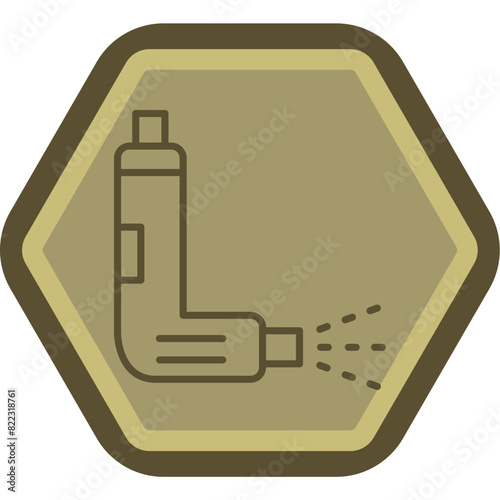 Inhaler Line Polygon Icon