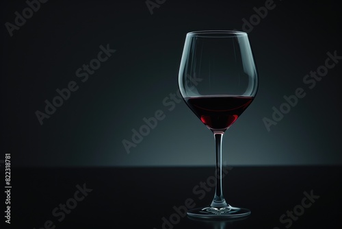 Modern Wine Appreciation: Single Glass against Dark Backdrop