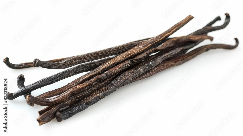aromatic vanilla sticks isolated on white background concept illustration aromatic vanilla sticks isolated on white background concept illustration