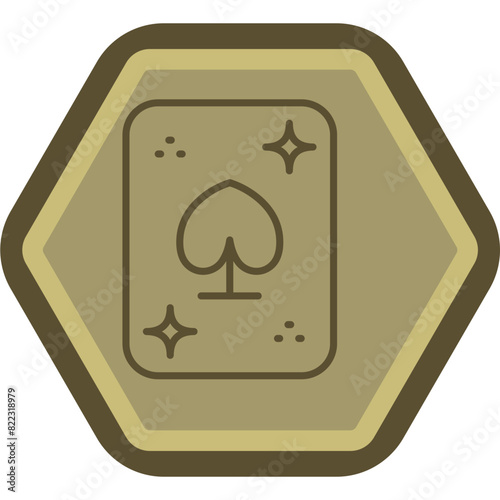 Magic Card Line Polygon Icon