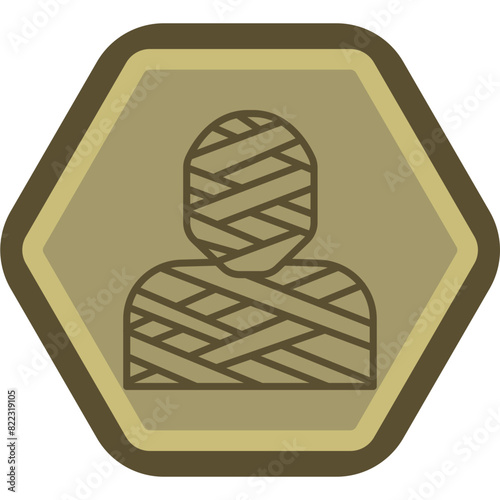 Mummy Line Polygon Icon