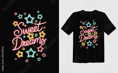 slogan sweet dreams design illustrator art
