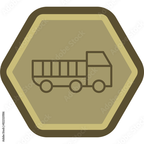 Dumper Truck Line Polygon Icon
