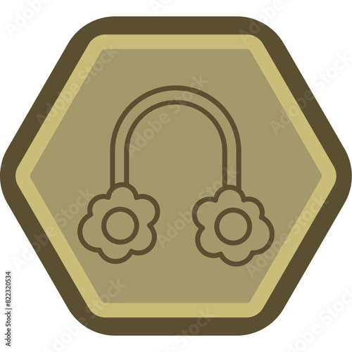Earmuff Line Polygon Icon