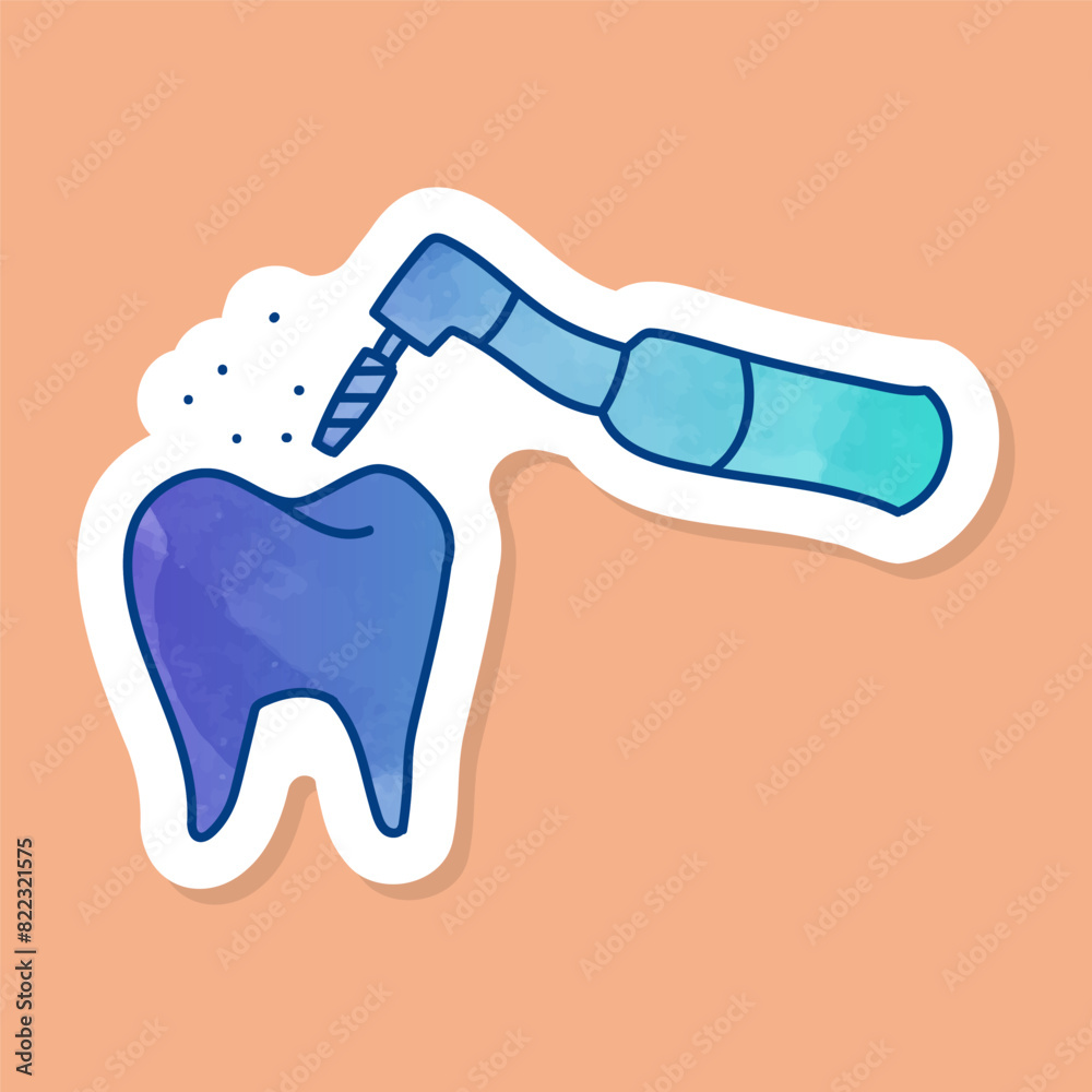 Dentist tooth drill color sticker Dentist tooth drill color sticker