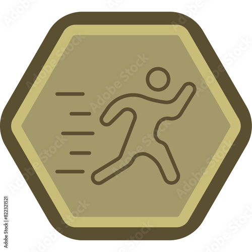 Running Line Polygon Icon