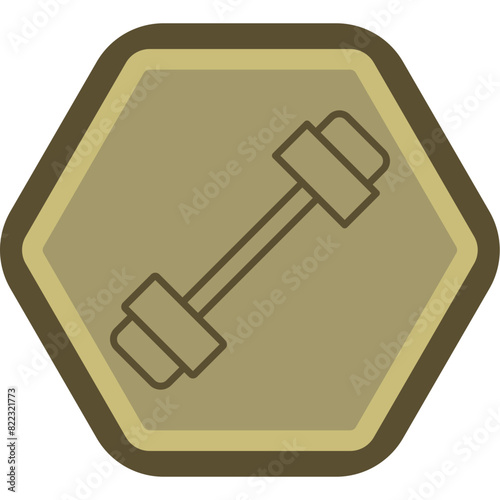 Crossfit Line Polygon Icon