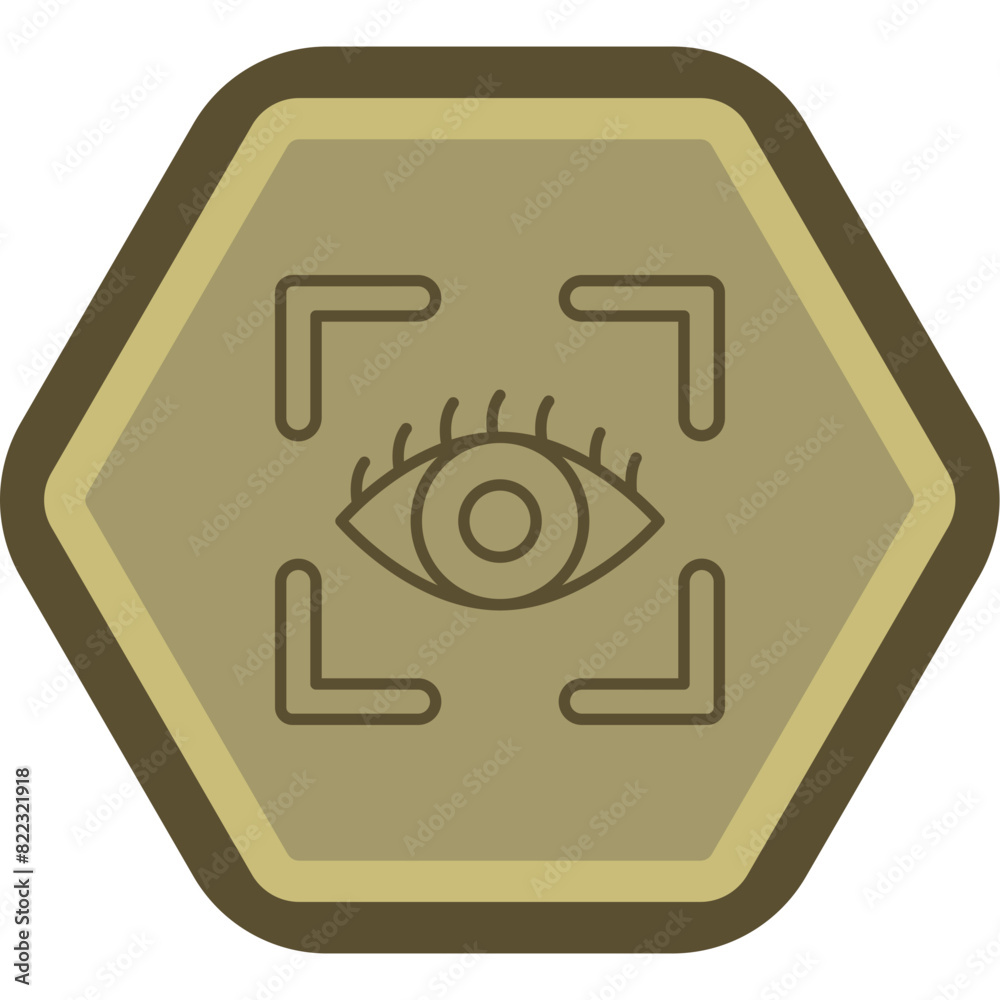Verified Eye Line Polygon Icon Verified Eye Line Polygon Icon