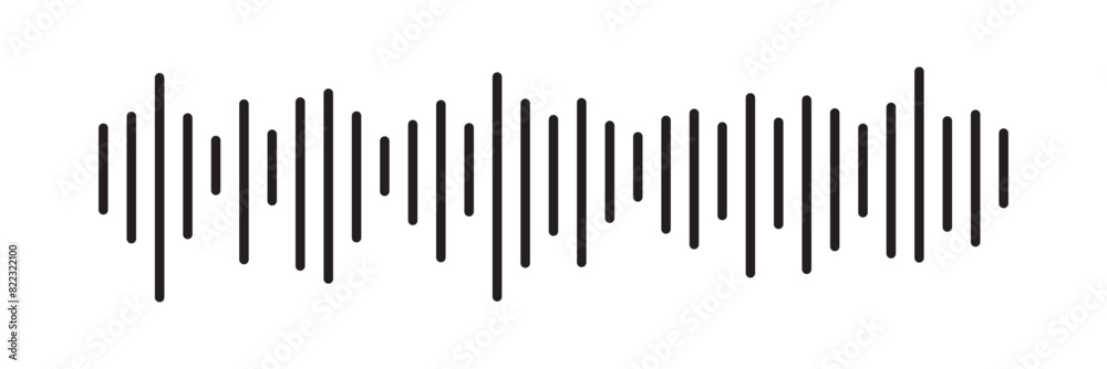 Sound wave icon in trendy outline style design. Vector illustration isolated on white background. Sound wave icon in trendy outline style design. Vector illustration isolated on white background.