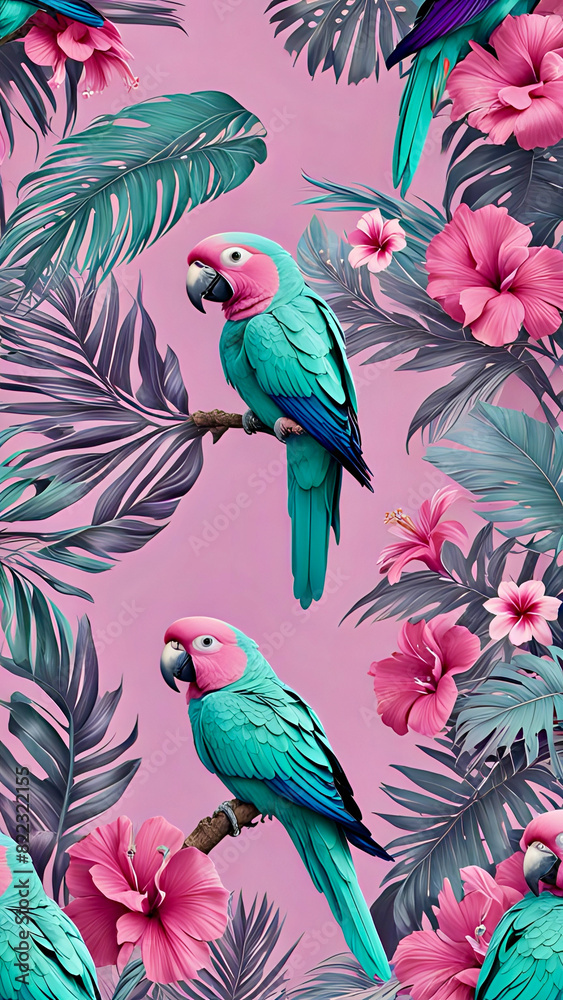 Fototapeta premium birds on a branch