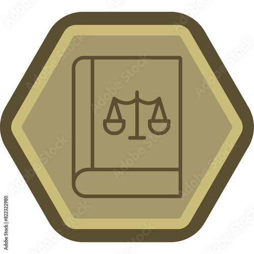 Book Line Polygon Icon