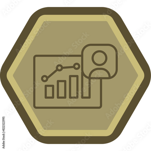 Demographic Line Polygon Icon