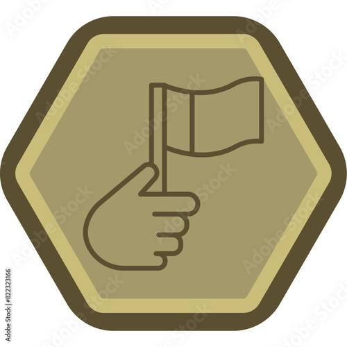 Patriotism Line Polygon Icon