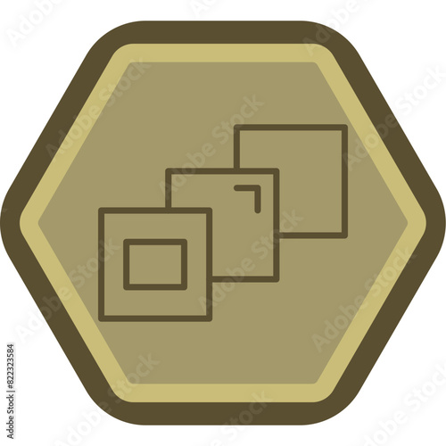 Depth Perception Line Polygon Icon