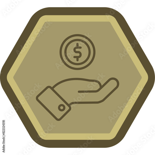 Loan Line Polygon Icon